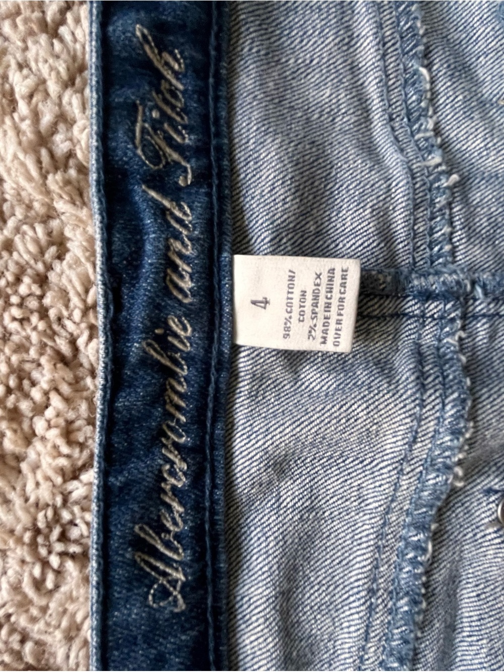 Abercrombie & Fitch Blue Denim Mini Skirt - Picture 3 of 3